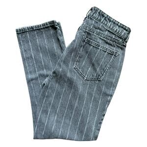 PacSun Mom Jeans Women’s 25 Black White Chalk Stripe High Rise Denim